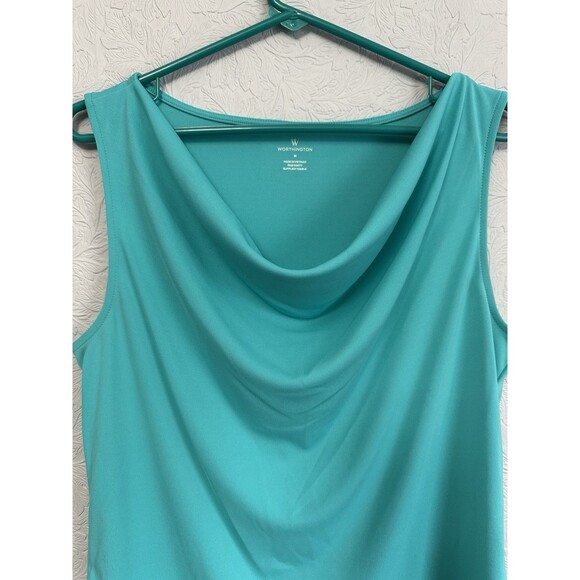 Worthington Size Medium Cowl Neck Top L4 - Picture 2 of 5